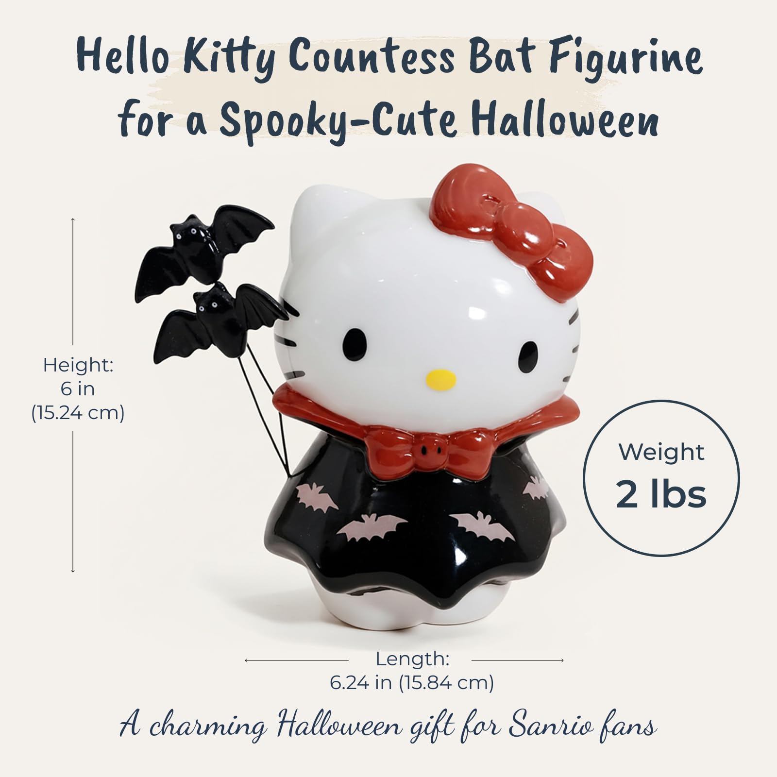 Amazon.com: Blue Sky Clayworks Hello Kitty Countess Bat Figurine